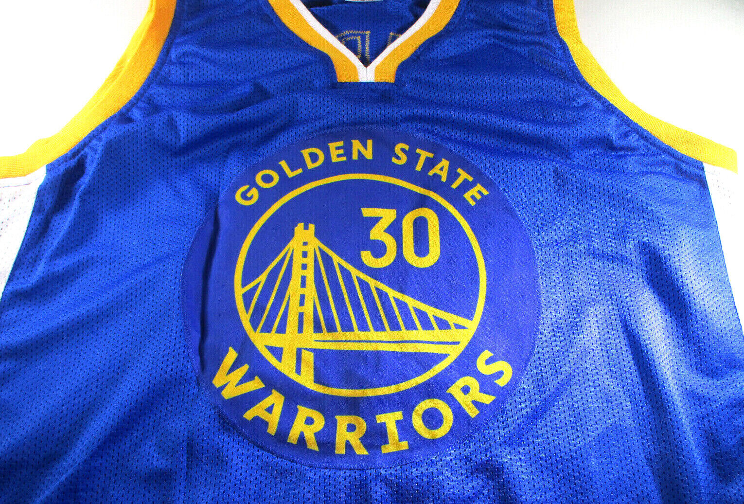 Stephen Curry / Autographed Golden State Warriors Blue Custom Jersey / C.O.A.