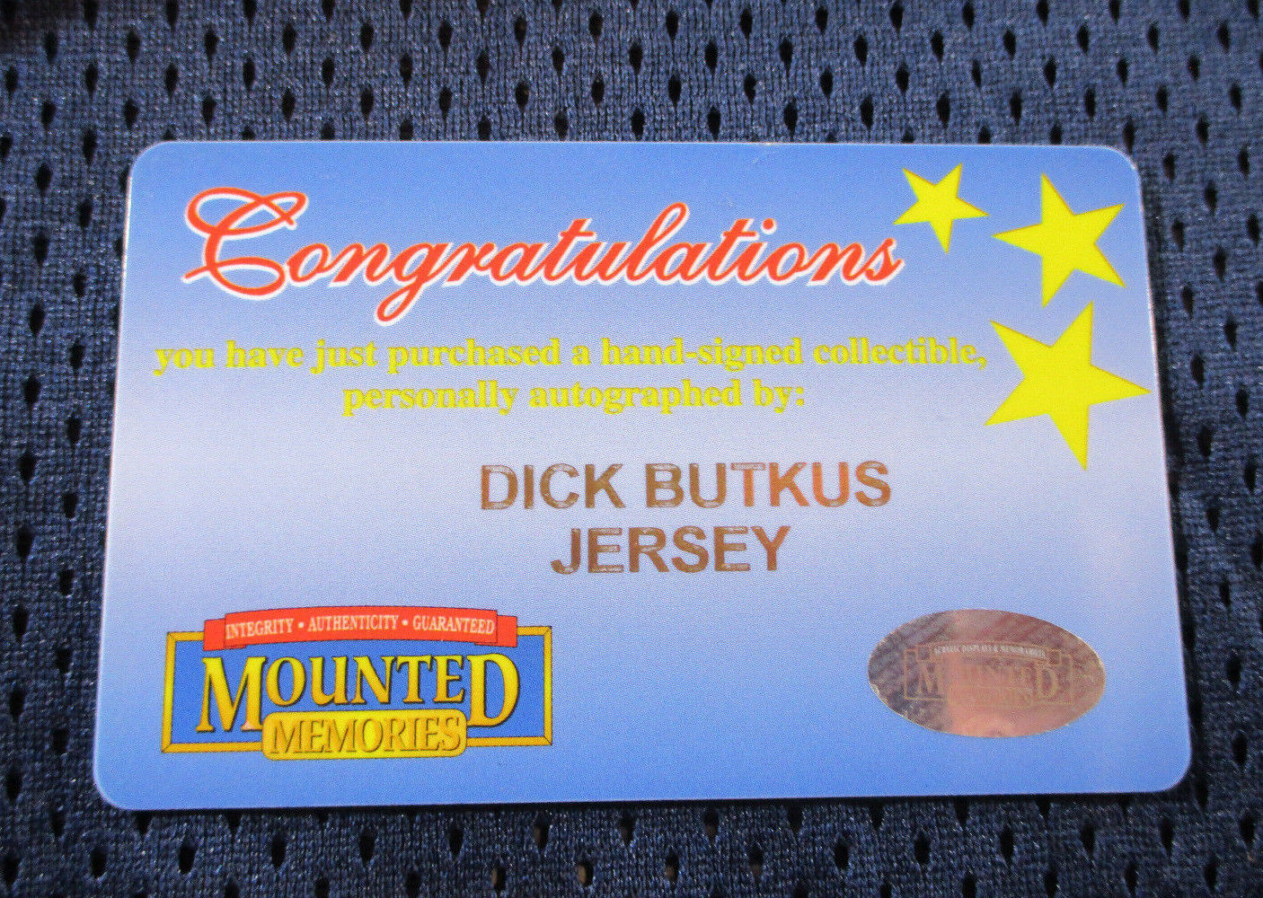 Dick Butkus / Autographed Illinois Illini Blue Custom Football Jersey / M.M. COA