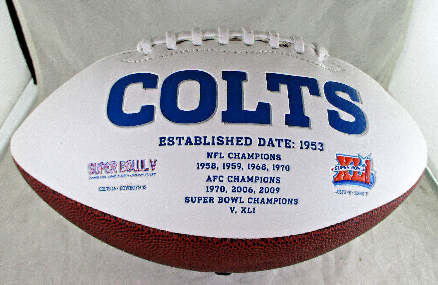 Peyton Manning / Autographed Indianapolis Colts White Football /  Manning Holo