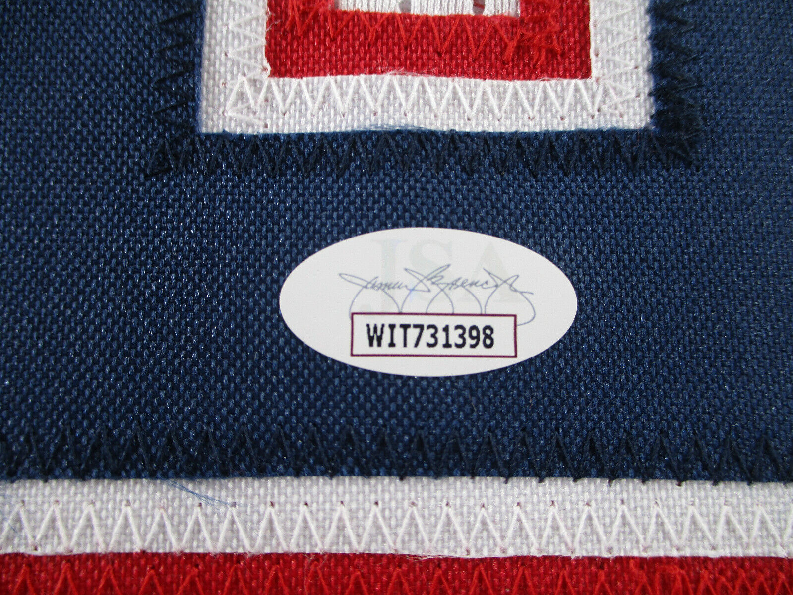 Jermaine Wiggins / Autographed New England Patriots White Custom Jersey / JSA
