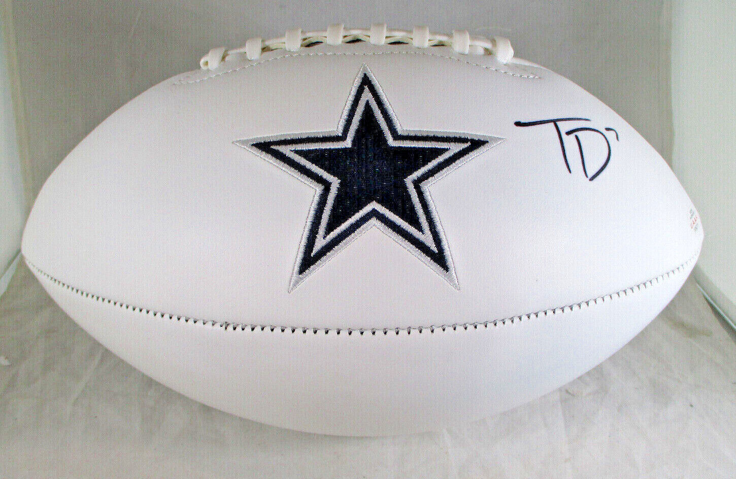 Trevon Diggs / Autographed Dallas Cowboys Logo White Panel Football / C.O.A.