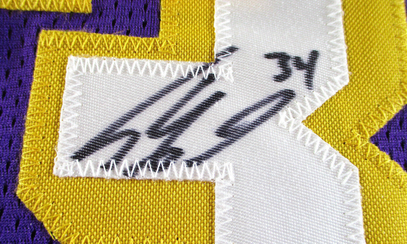Shaquille O'Neal / Autographed L.A. Lakers Purple Custom Basketball Jersey / JSA