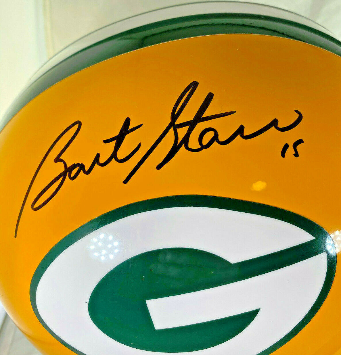 Bart Starr / Autographed Green Bay Packers Full Size Throwback Helmet / Steiner