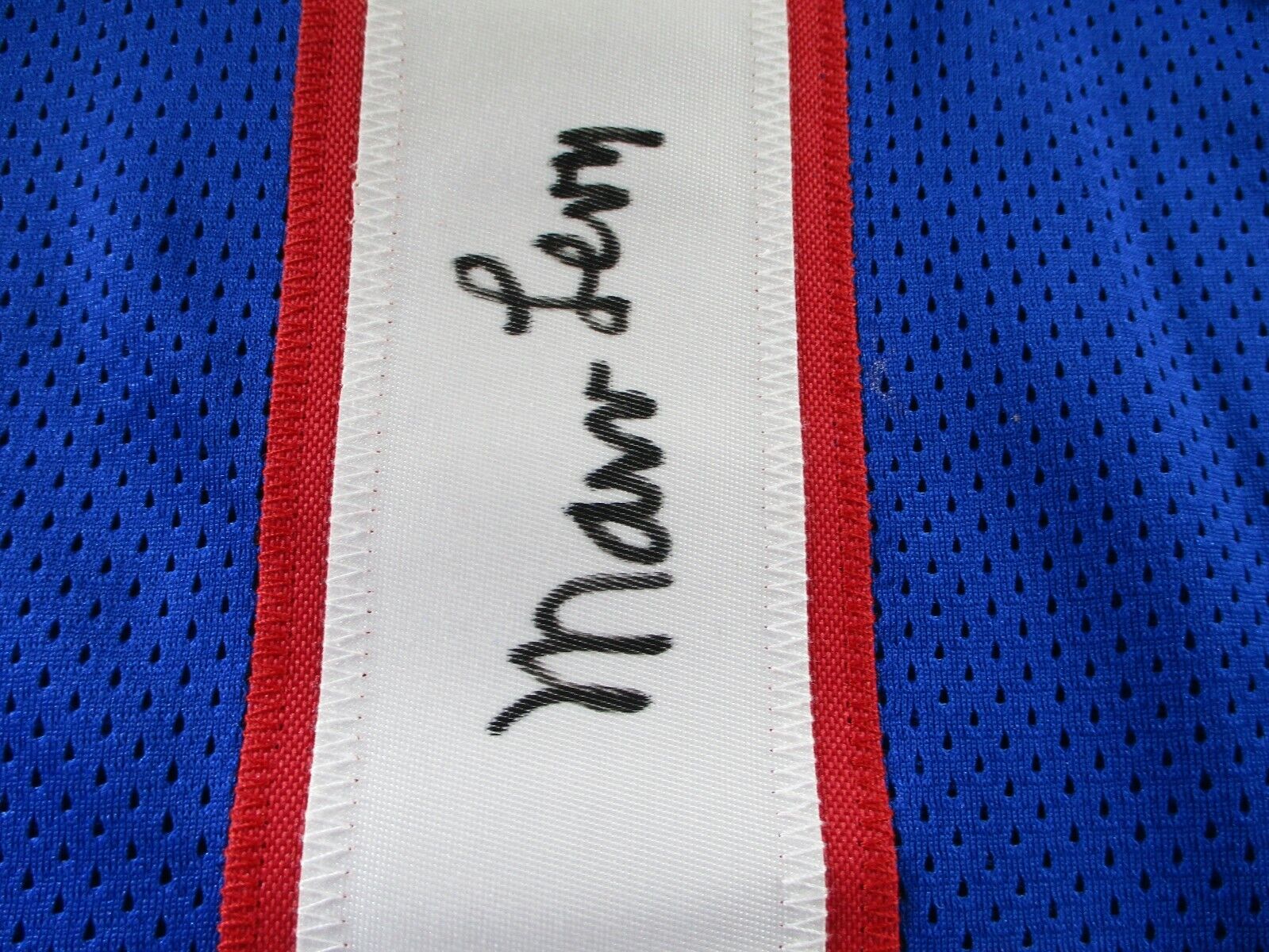 Marv Levy / Autographed Buffalo Bills Blue Custom "Stat" Jersey / Beckett