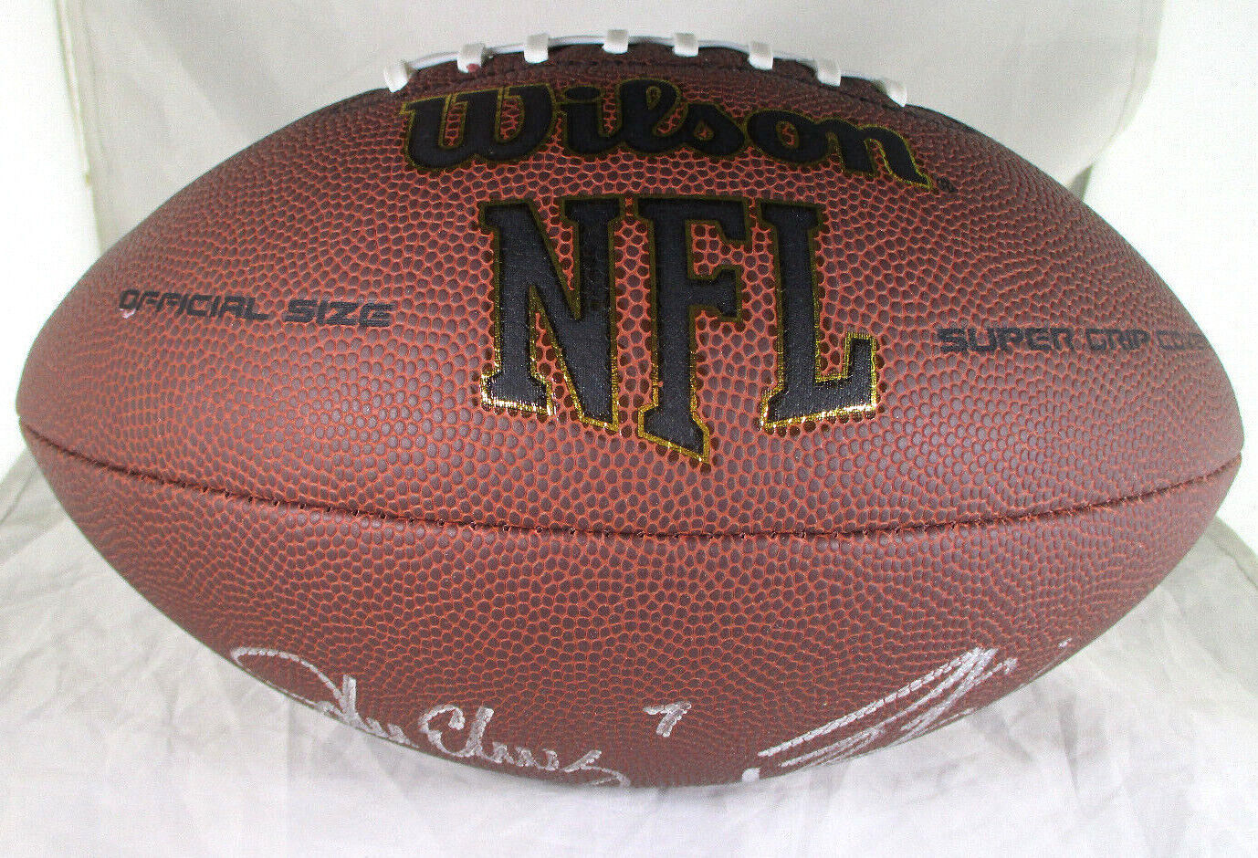 Manning & Elway / Autographed Wilson Brand Full Size Nfl Football / Player Holos