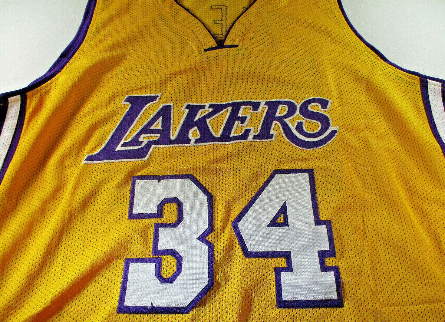 Shaquille O'Neal / Autographed Los Angeles Lakers Yellow Custom Jersey / JSA COA