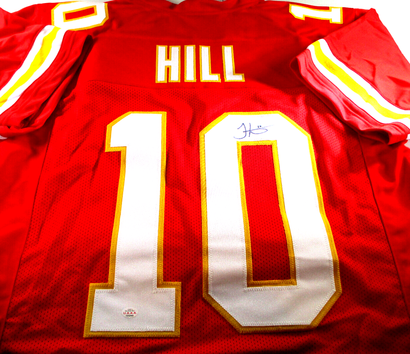 Tyreek Hill / Autographed Kansas City Chiefs Custom Football Jersey / COA