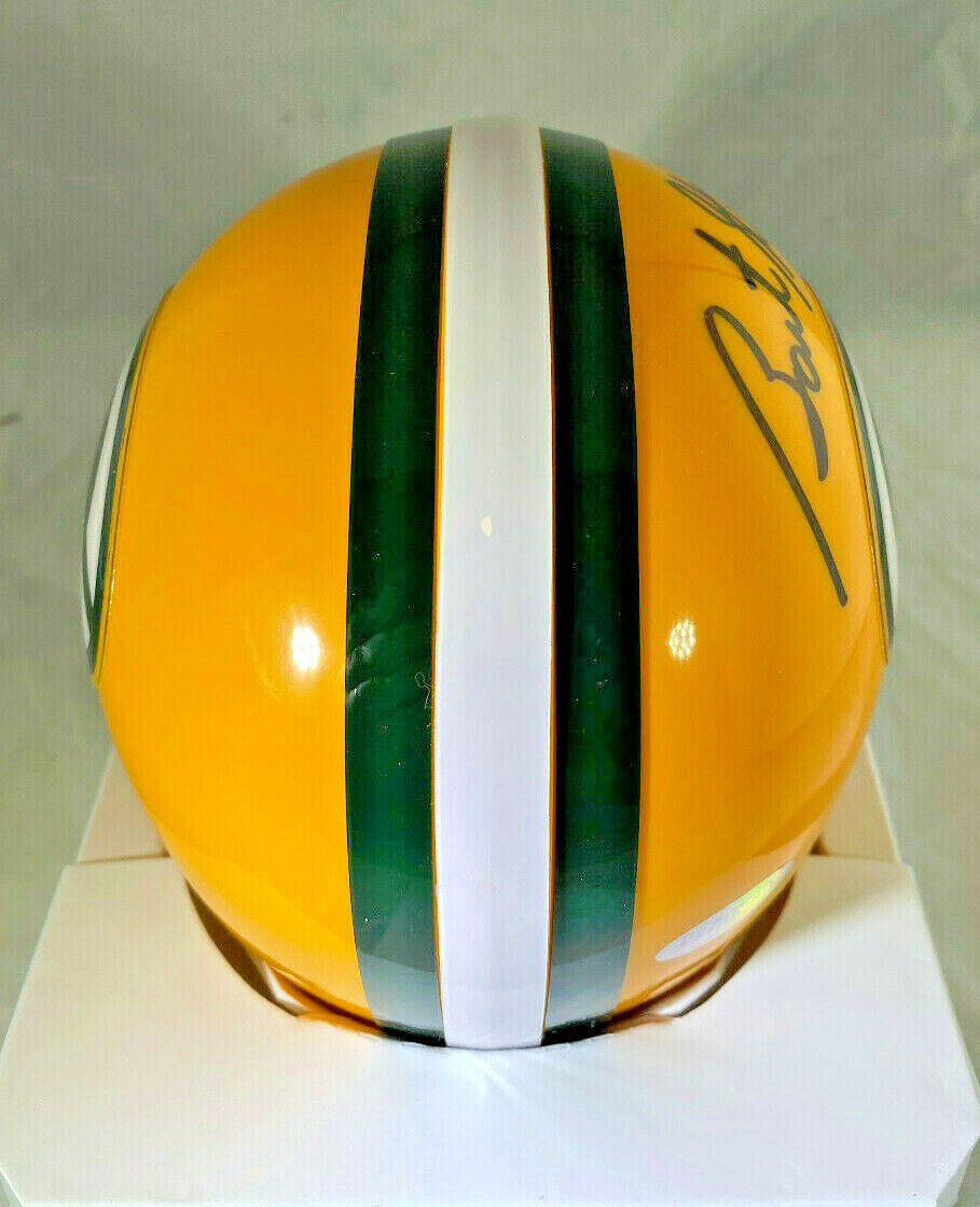Bart Starr / Nfl Hof / Autographed Green Bay Packers Logo Mini Helmet / Steiner