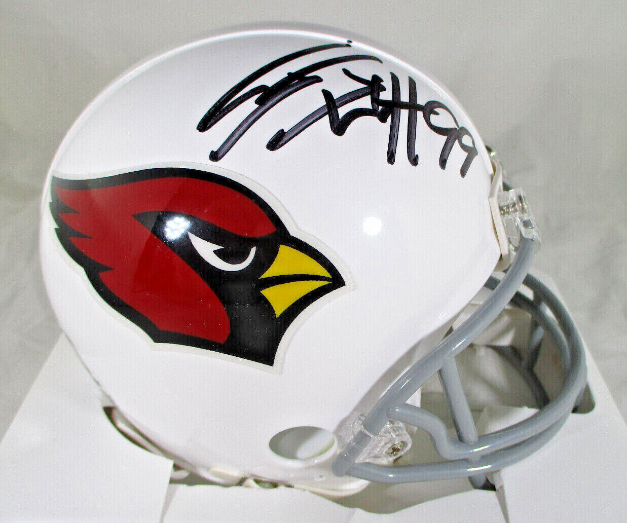 J.J. Watt / Autographed Arizona Cardinals Logo White Riddell Mini Helmet / COA