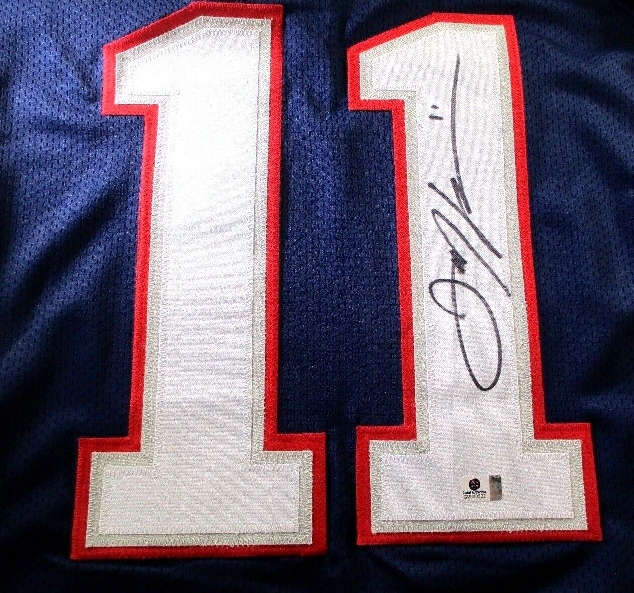 Julian Edelman / Autographed New England Patriots Custom Football Jersey / COA