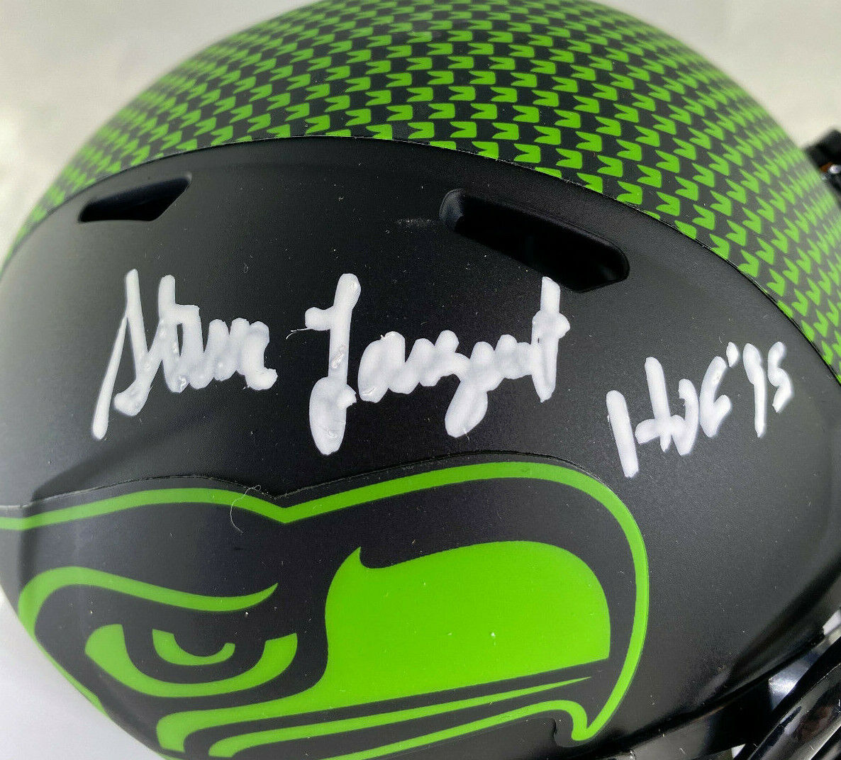 Steve Largent / Autographed Seattle Seahawks Eclipse Alternate Mini Helmet / Bas