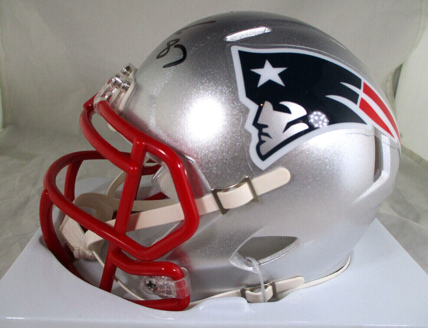 Rob Gronkowski / Autographed New England Patriots Logo Mini Helmet / Gronk Holo