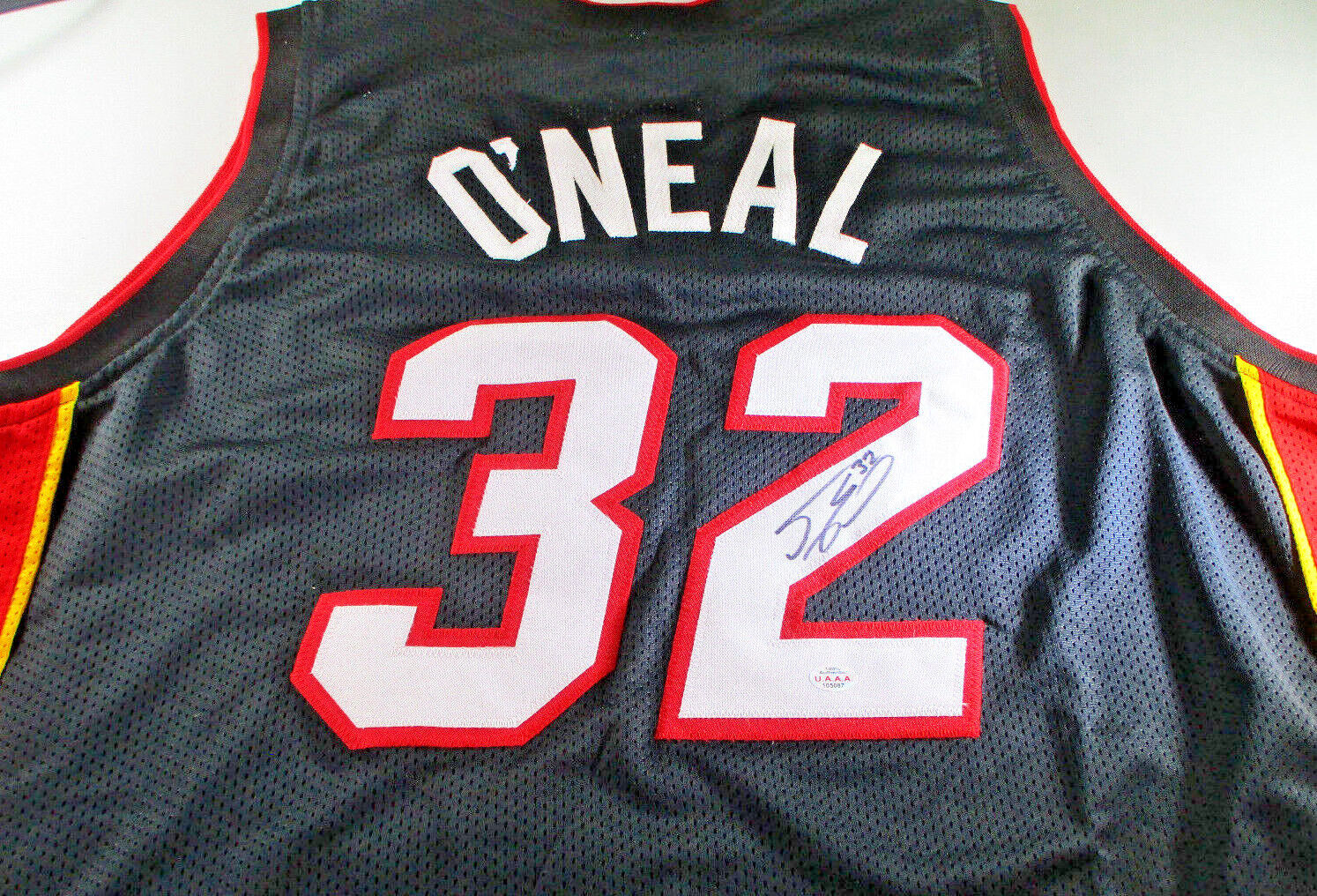 Shaquille O'Neal / Autographed Miami Heat Custom Basketball Jersey / C.O.A.