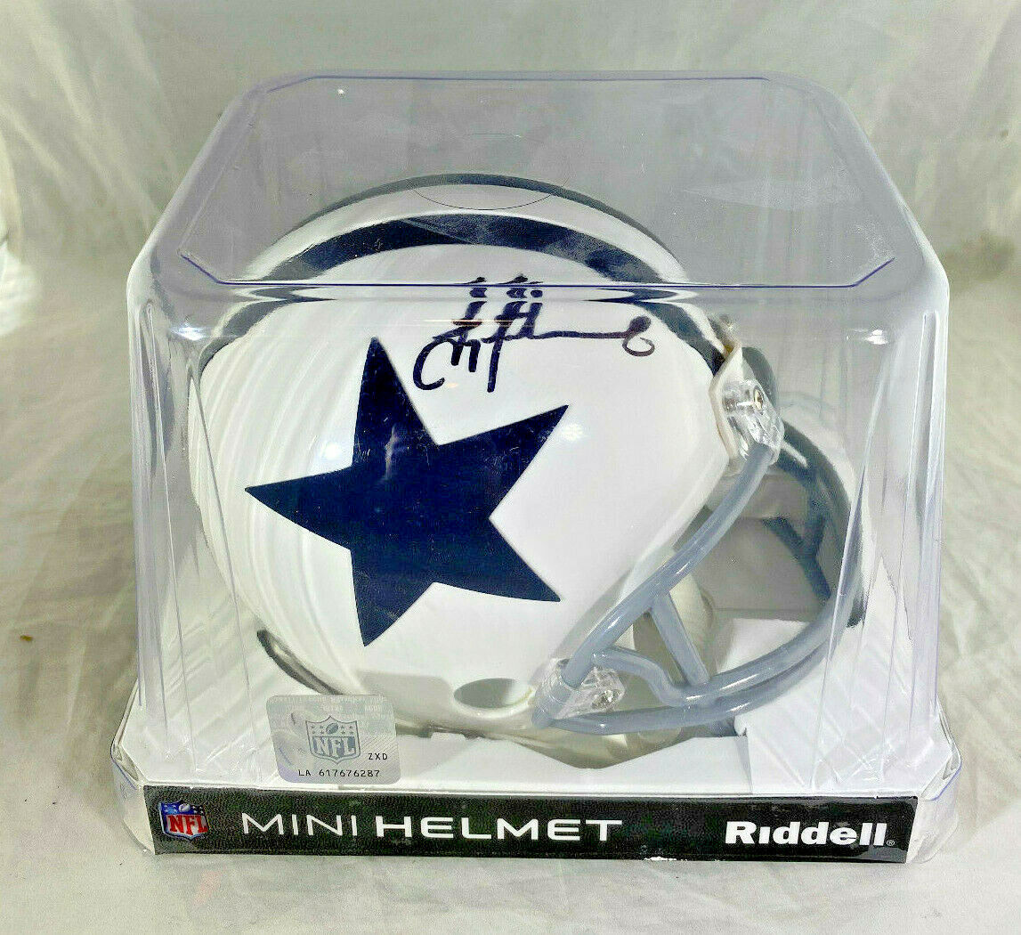 Troy Aikman / Autographed Dallas Cowboys Throwback Mini Helmet / Aikman Holo