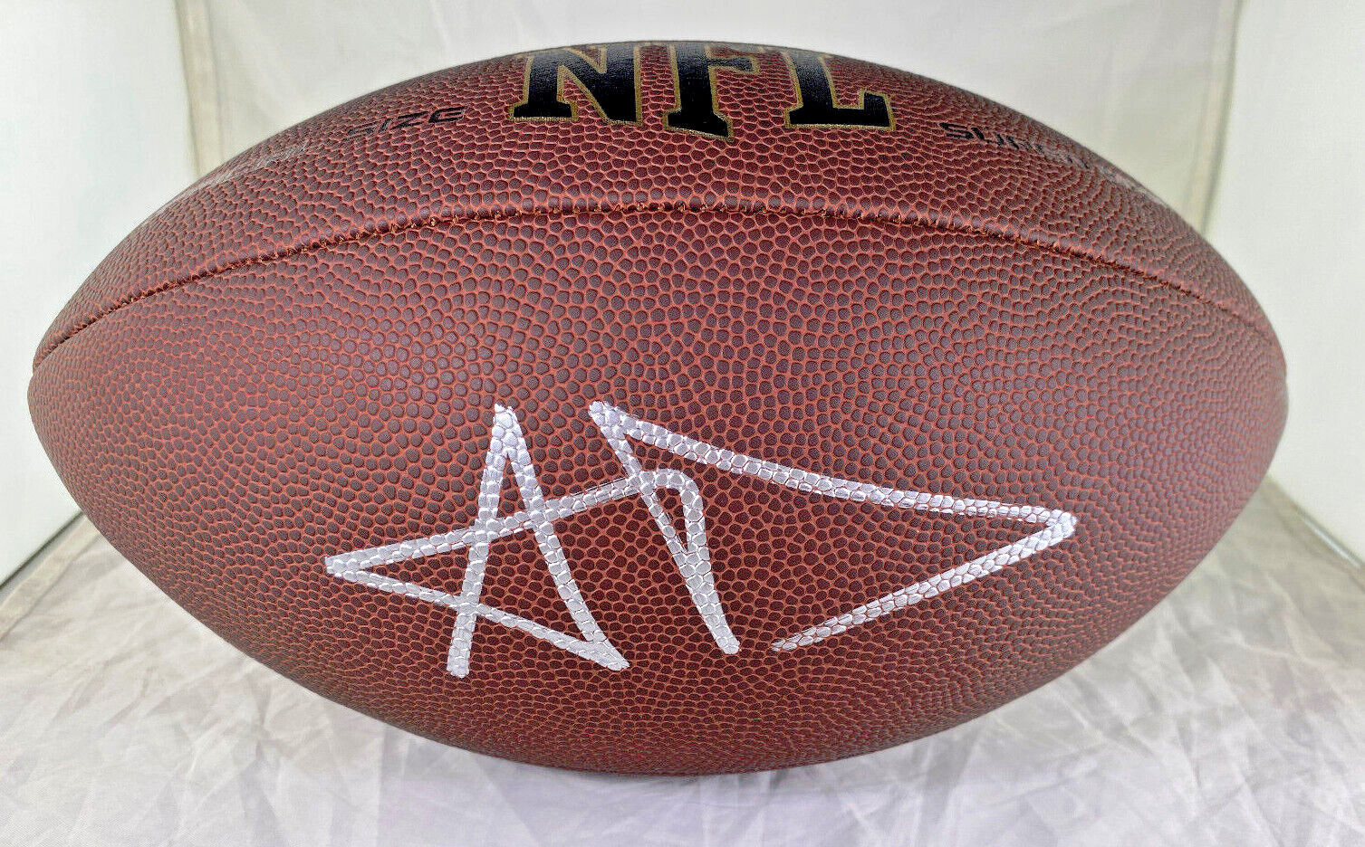 Aaron Donald / Autographed Full Size Wilson Brand Nfl Gold Logo Football / C.O.A