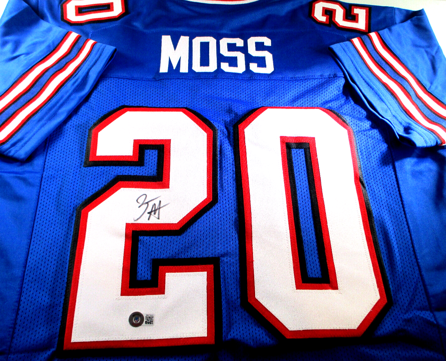 Zach Moss / Autographed Buffalo Bills Blue Custom Football Jersey / Beckett