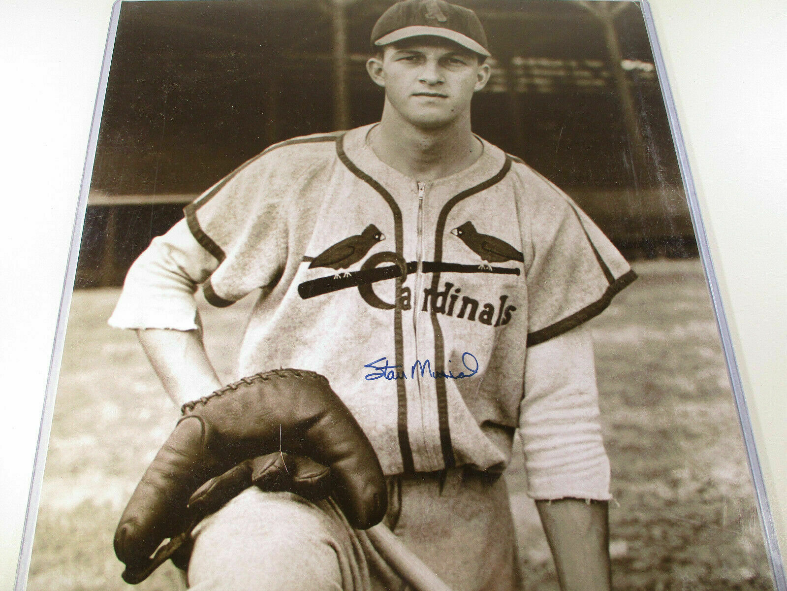 Stan Musial / Autographed 16 X 20 Cardinals Rookie Photo / Stan "The Man" Holo