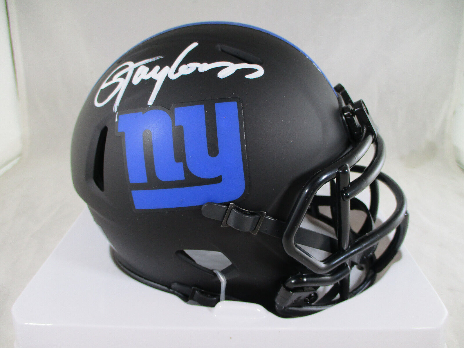 Lawrence Taylor / Autographed N.Y. Giants Alternate Eclipse Mini Helmet / JSA