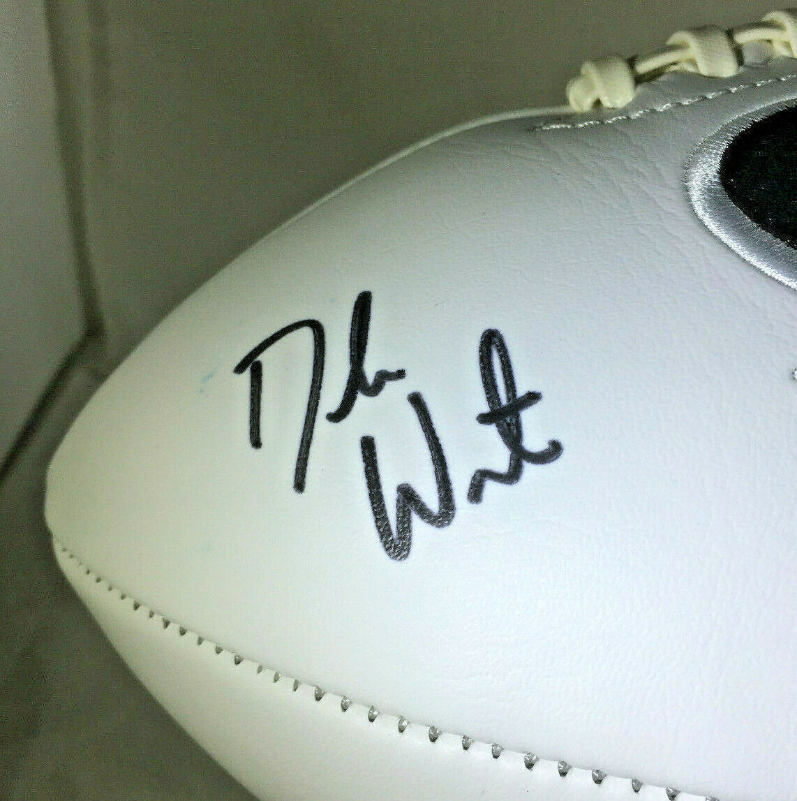 Desahun Watson / Autographed Houston Texans Logo White Football / Watson Holo