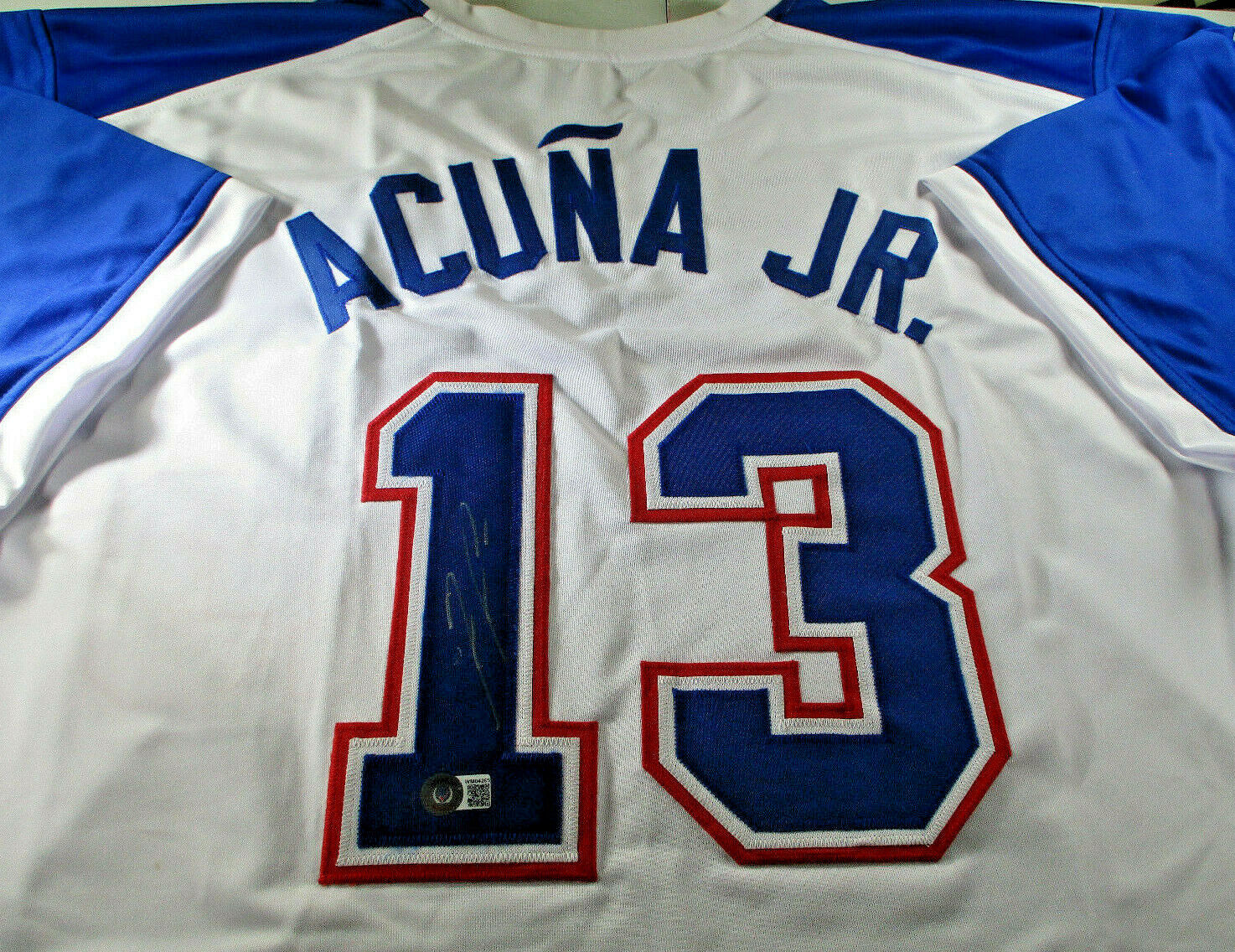 Ronald Acuna Jr. / Autographed Atlanta Braves Custom Throwback Jersey / Beckett