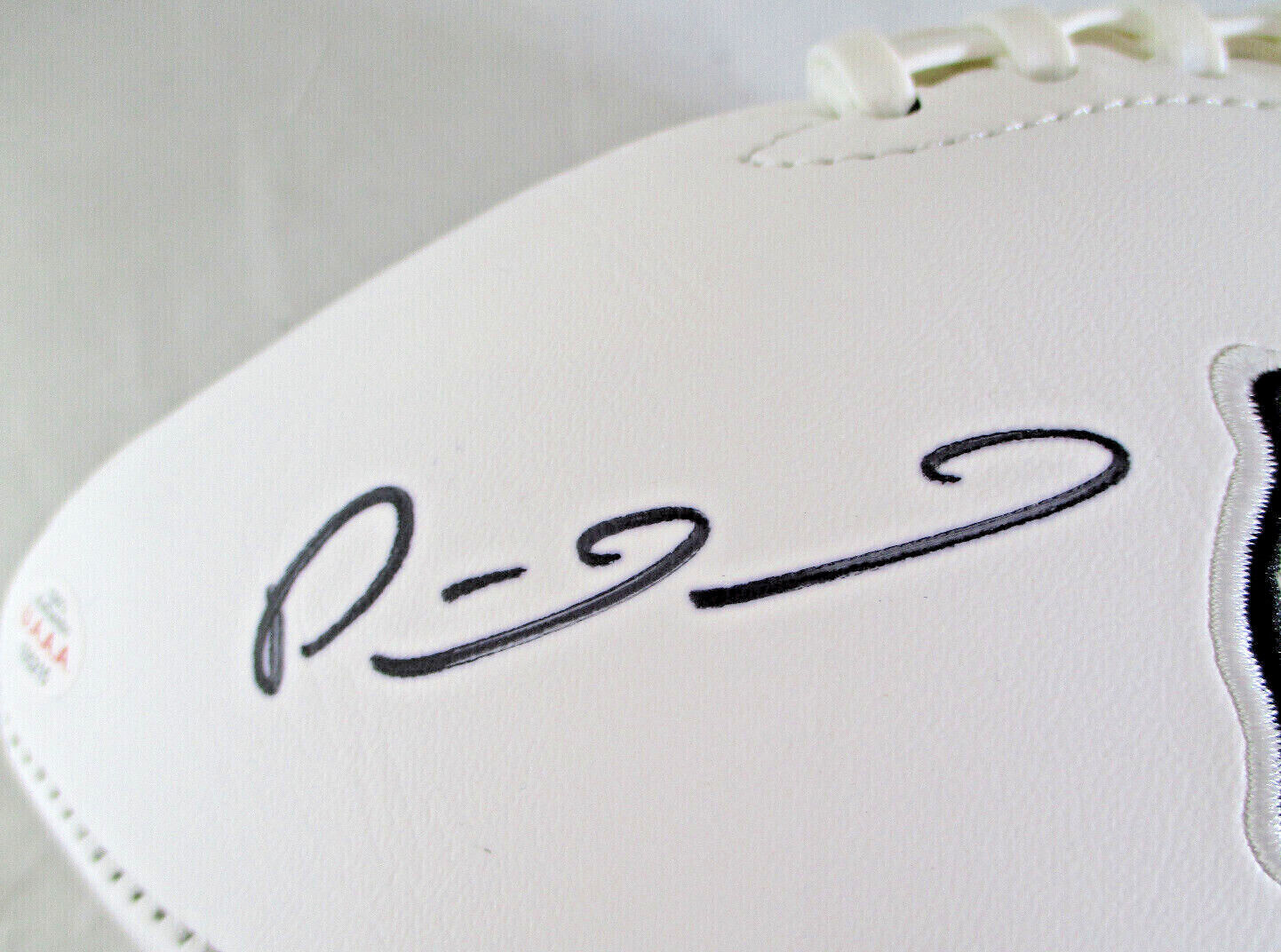 Patrick Mahomes/ Autographed Kansa City Chiefs Logo White Panel Football / C.O.A