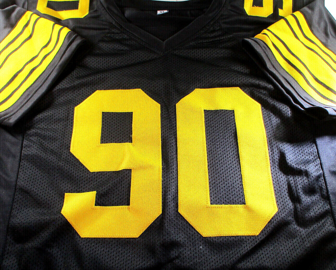 T. J. Watt / Autographed Pittsburgh Steelers Black Custom Football Jersey / COA