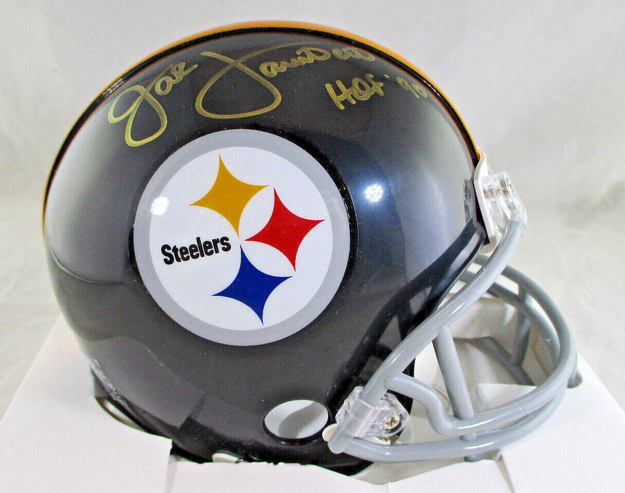 Jack Lambert / Autographed Pittsburgh Steelers Riddell Mini Helmet / Player Holo