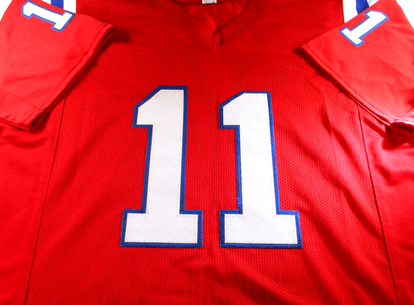 Julian Edelman / Autographed New Engalnd Patriots Red Custom Jersey / C.O.A.