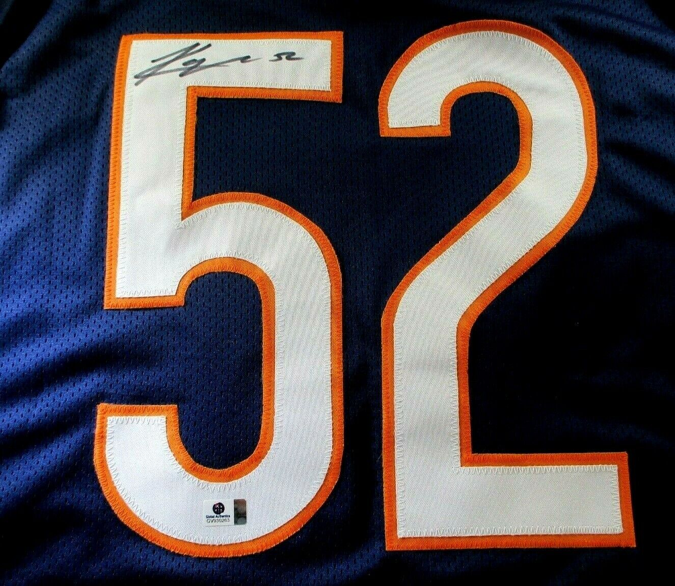 Khalil Mack / Autographed Chicago Bears Blue Custom Football Jersey / COA