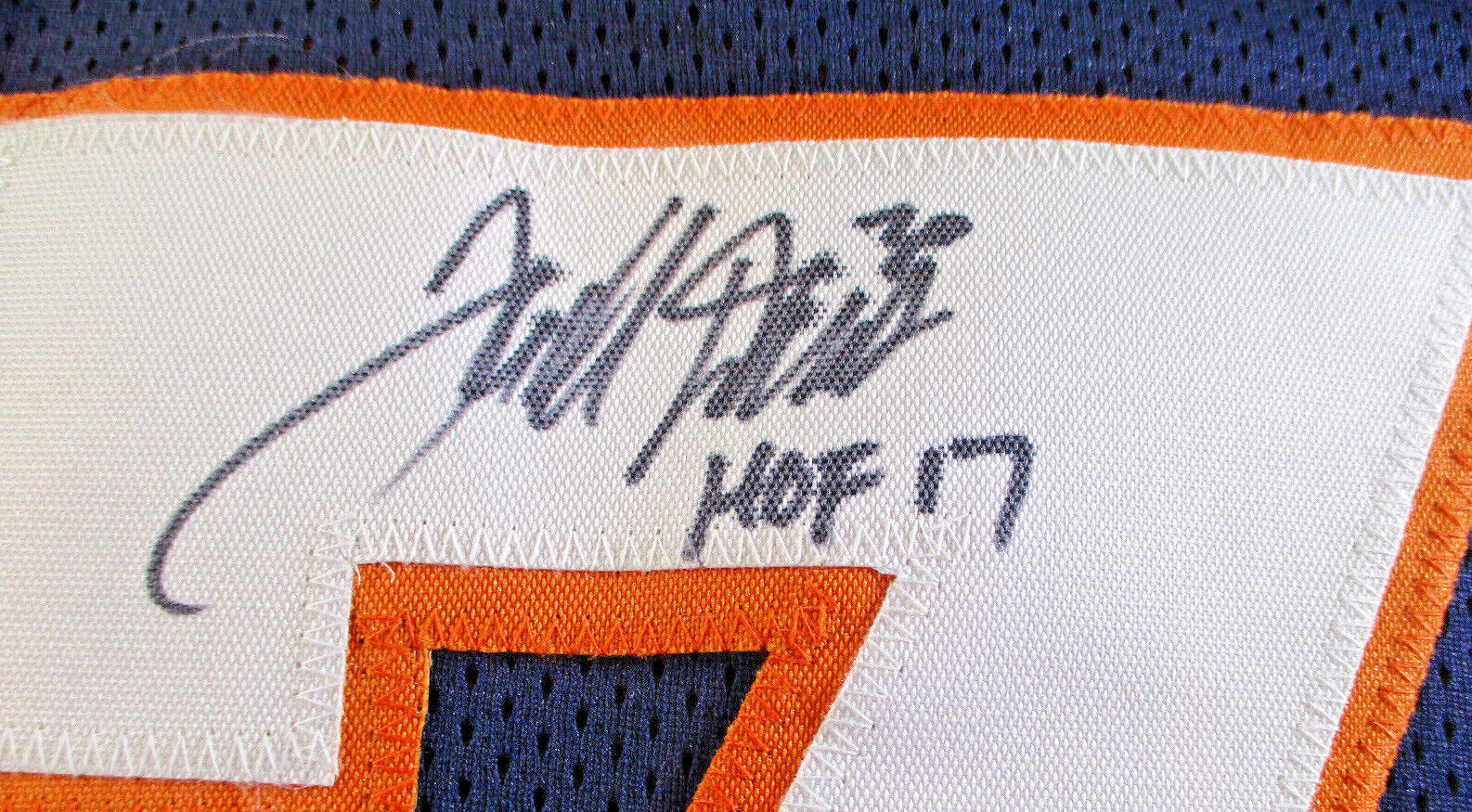 Terrell Davis / Autographed Denver Broncos Blue Custom Football Jersey / C.O.A.