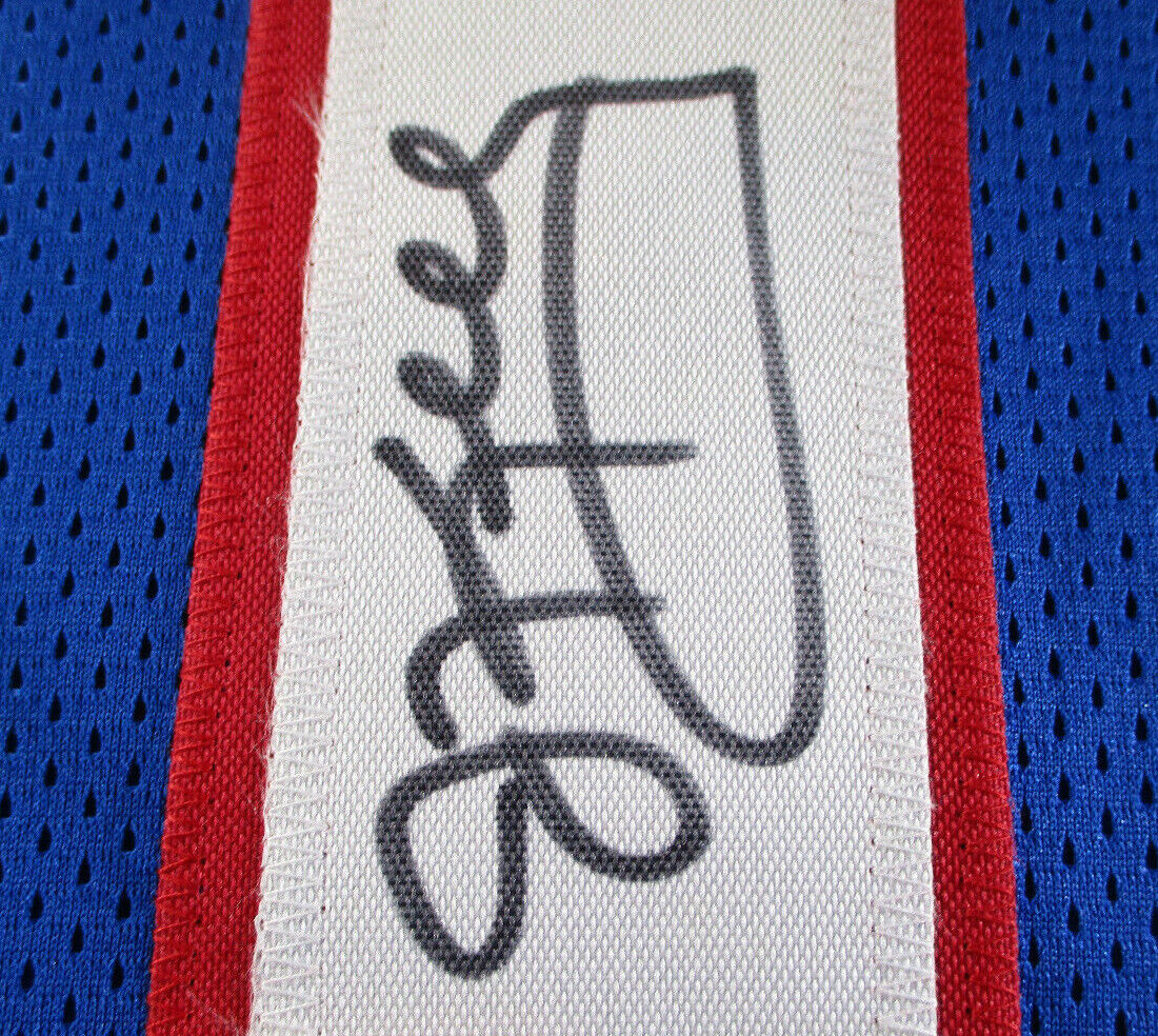 Jim Kelly / Autographed Buffalo Bills Blue Custom "Stat" Jersey / Beckett